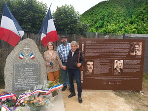 Danielle Perrin, Fabrice Perrin et Robert Etienne - famille de René Brun